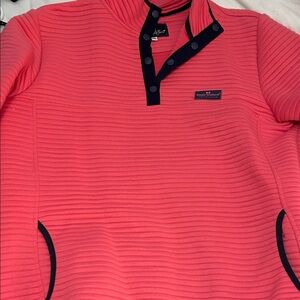 Simply Southern Pink Pullover with Black Accents